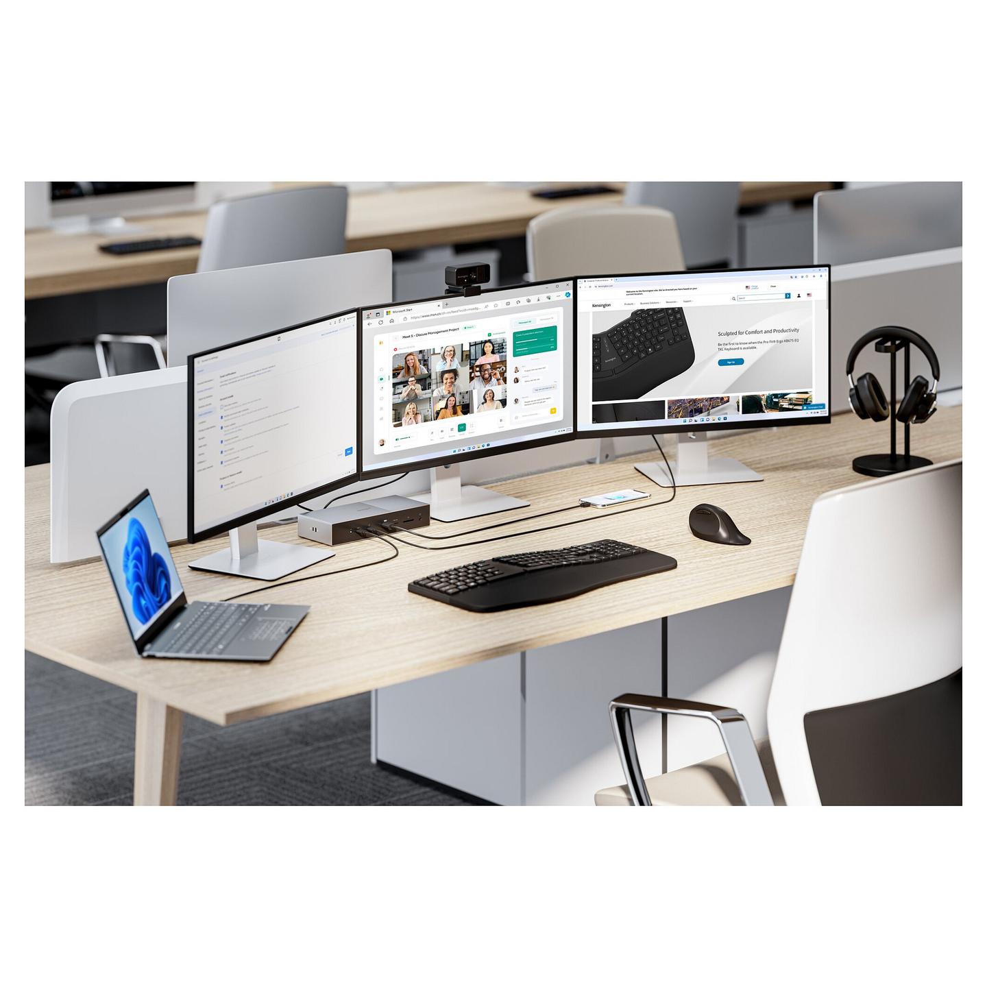 Docking Station Kensington SD5000T5 EQ, Thunderbolt 5, 3× Video, USB-A, USB-C, Gigabit Ethernet, SD, microSD, PD 140 W – Zezë, Gri - 19