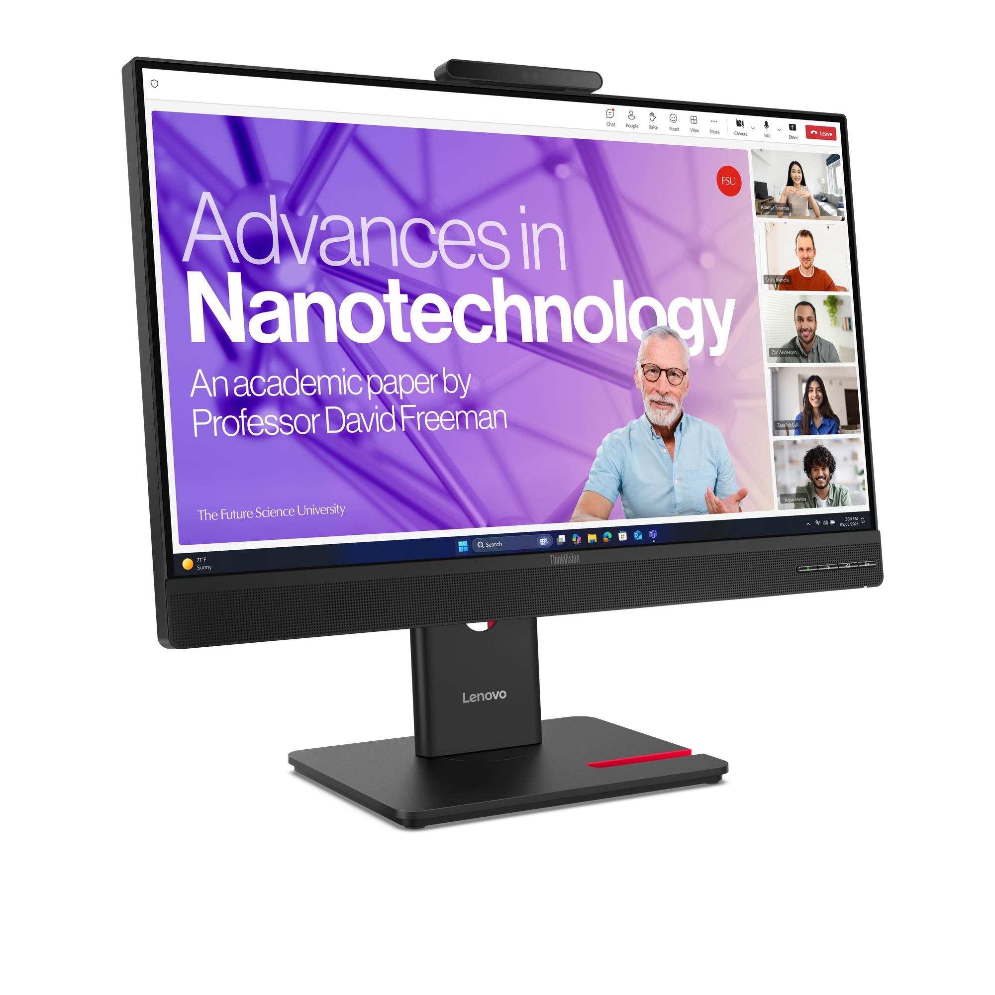Monitor Lenovo ThinkVision T27QD-4v / 27" / QHD IPS / 120Hz / 4ms / HDMI+DisplayPort+USB-C - Zezë - 2