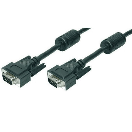 Kabllo VGA LogiLink CV0003 / 2x Male / 5 m - Zezë