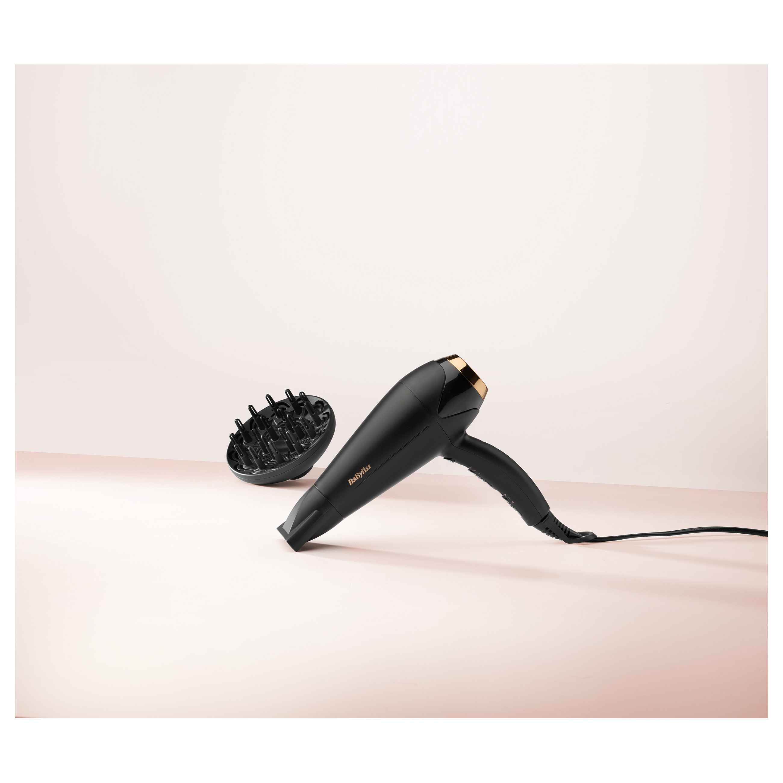 Tharëse për flokë BaByliss Turbo Shine 2200 / Ionic / Tourmaline-Ceramic / 2200 W / 3 Temperatura / 2 Shpejtësi - Zezë - 6