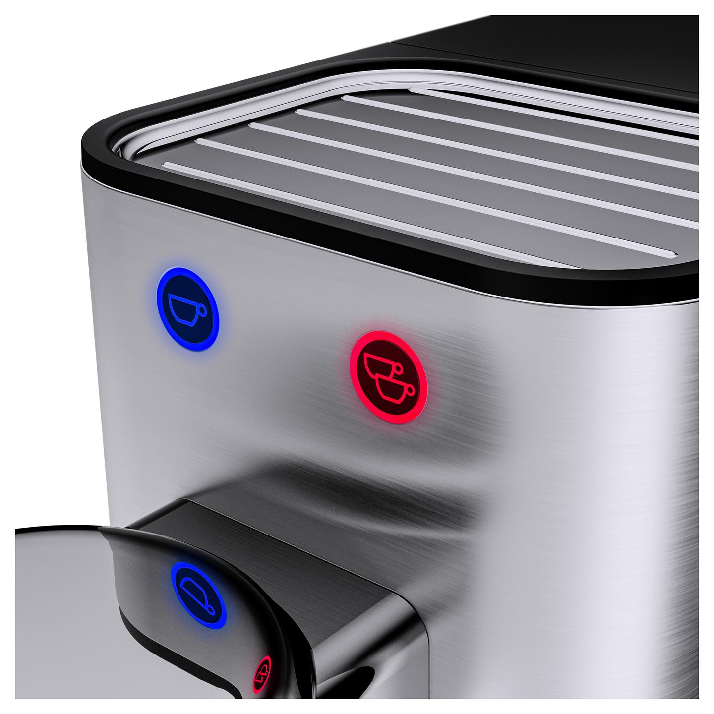 Aparat Manual për Espresso WMF Lumero 04.1237.0011, 1350 W, 15 bar, Rezervuar 1.4 L – Argjend/Zezë - 6