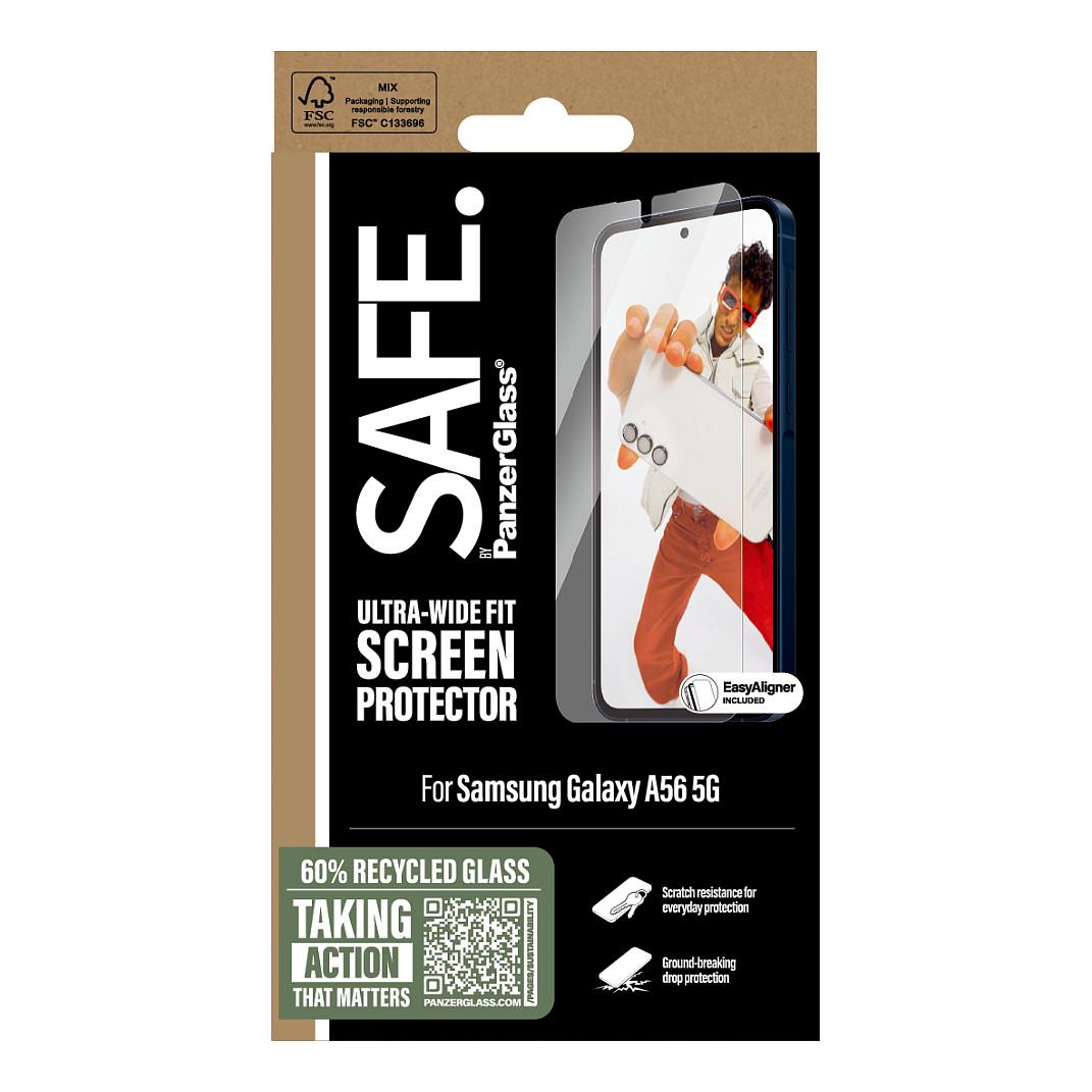 Mbrojtëse për ekran PanzerGlass SAFE. / Samsung Galaxy A56 5G / Xham Tempered Glass Ultra-Wide Fit me EasyAligner - Transparente - 3