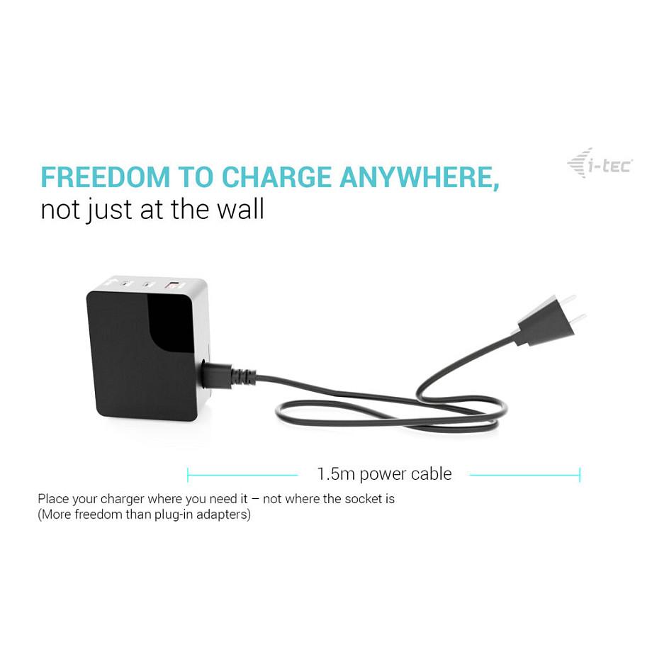 Adapter Karikimi i-tec CHARGER-INTG100W / 2x USB-C / 1x USB-A / 100W – Zezë - 8