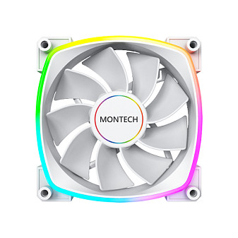 Ftohës për Kasë Montech RX140 PWM / 140mm / 600-1600 RPM / ARGB / PWM / Reverse – Bardhë - 2