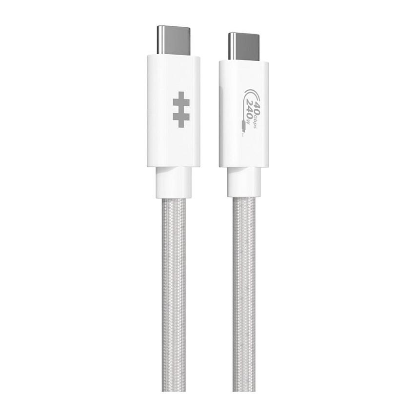 Kabllo USB Targus HYPER HyperDrive Next HD6500WHGL, USB-C në USB-C, USB4, 40Gbps, 240W, 8K 60Hz, 1.2m - Bardhë - 5