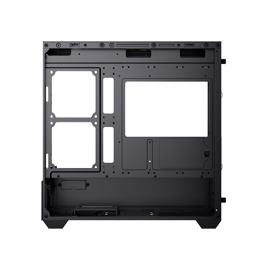 Kasë PC Aerocool P300D / Mini Tower / Micro ATX / 9x 120mm + 2x 140mm Fan Support / Tempered Glass / 360mm Radiator / USB-C - Zezë - 4