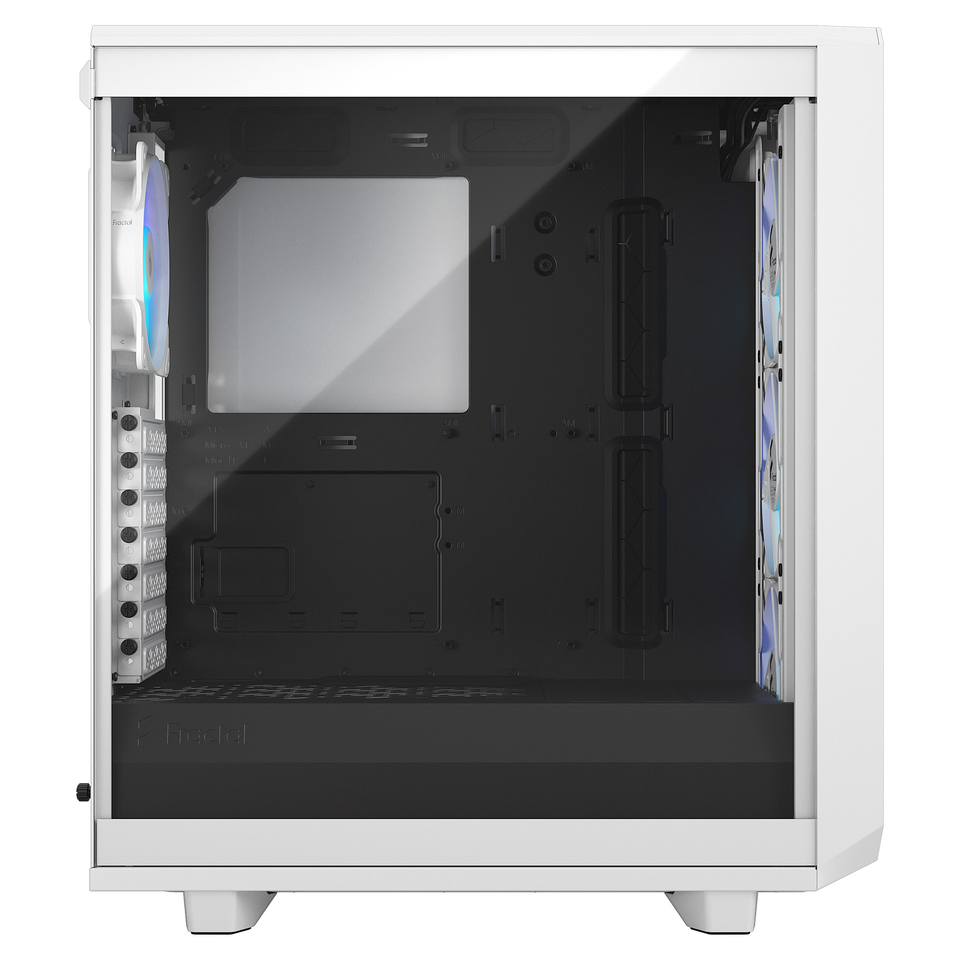 Kasë PC Fractal Design Meshify 2 Compact RGB / Mid Tower / ATX / 3x 120mm + 1x 120mm RGB Fan / Tempered Glass - Bardhë - 13