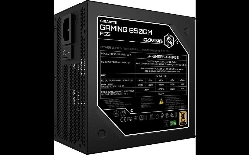 Furnizues Energjie GIGABYTE GAMING 850GM PG5 / 850W / ATX / Full Modular / PCIe 5.1 / ATX 3.1 – Zezë - 5
