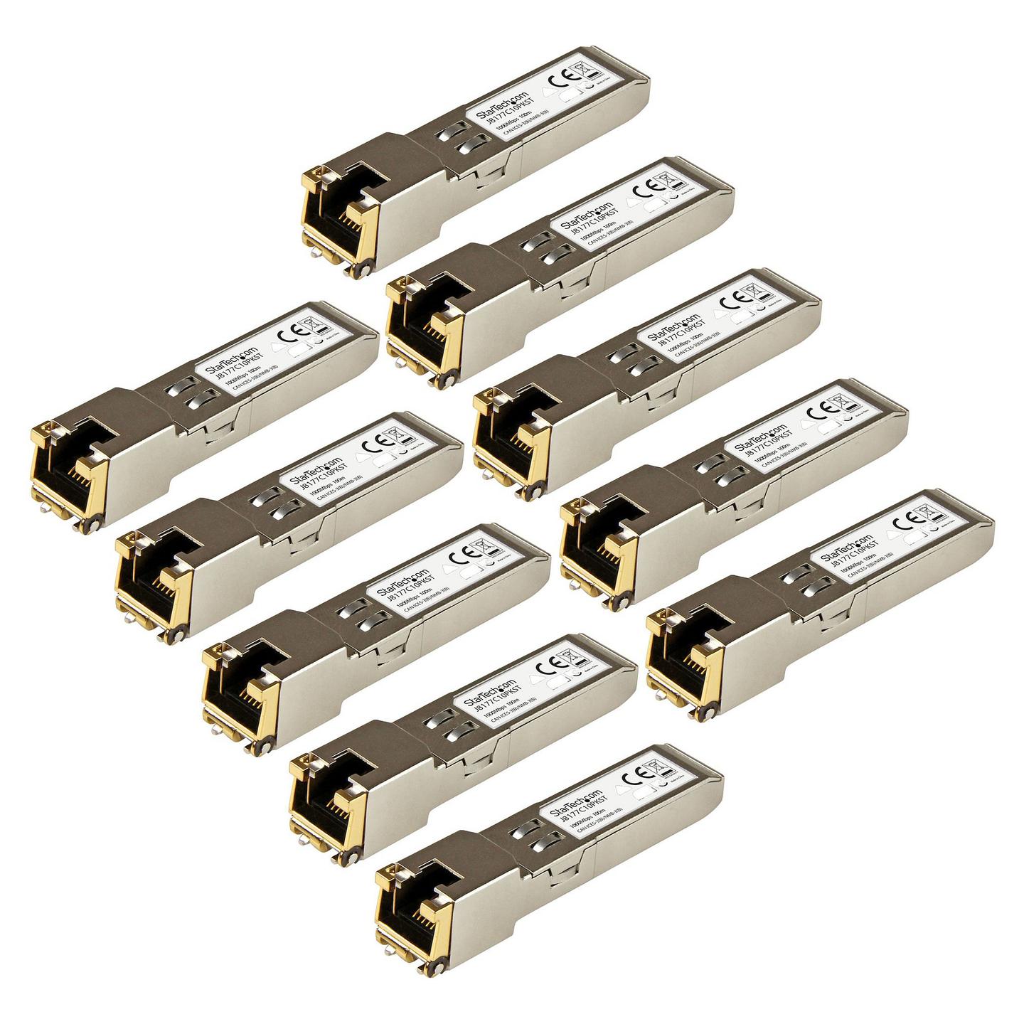 Transceiver SFP StarTech.com J8177C10PKST, 1Gbps, 1000BASE-T, RJ45, deri në 100m, Paketim 10 copë - 3