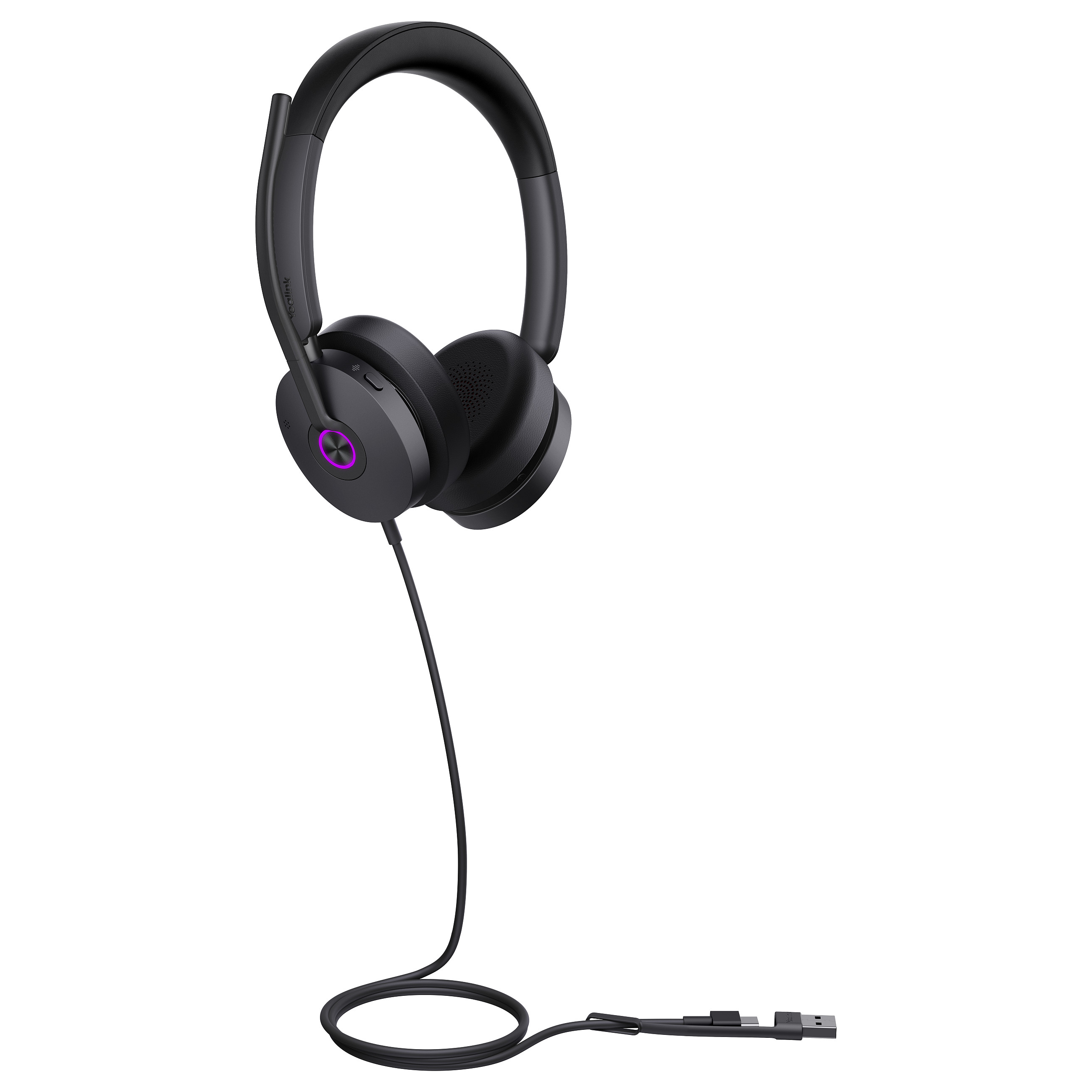 Kufje me kabllo Yealink UH48 Dual UC / USB-C & USB-A / ANC - Zezë - 5