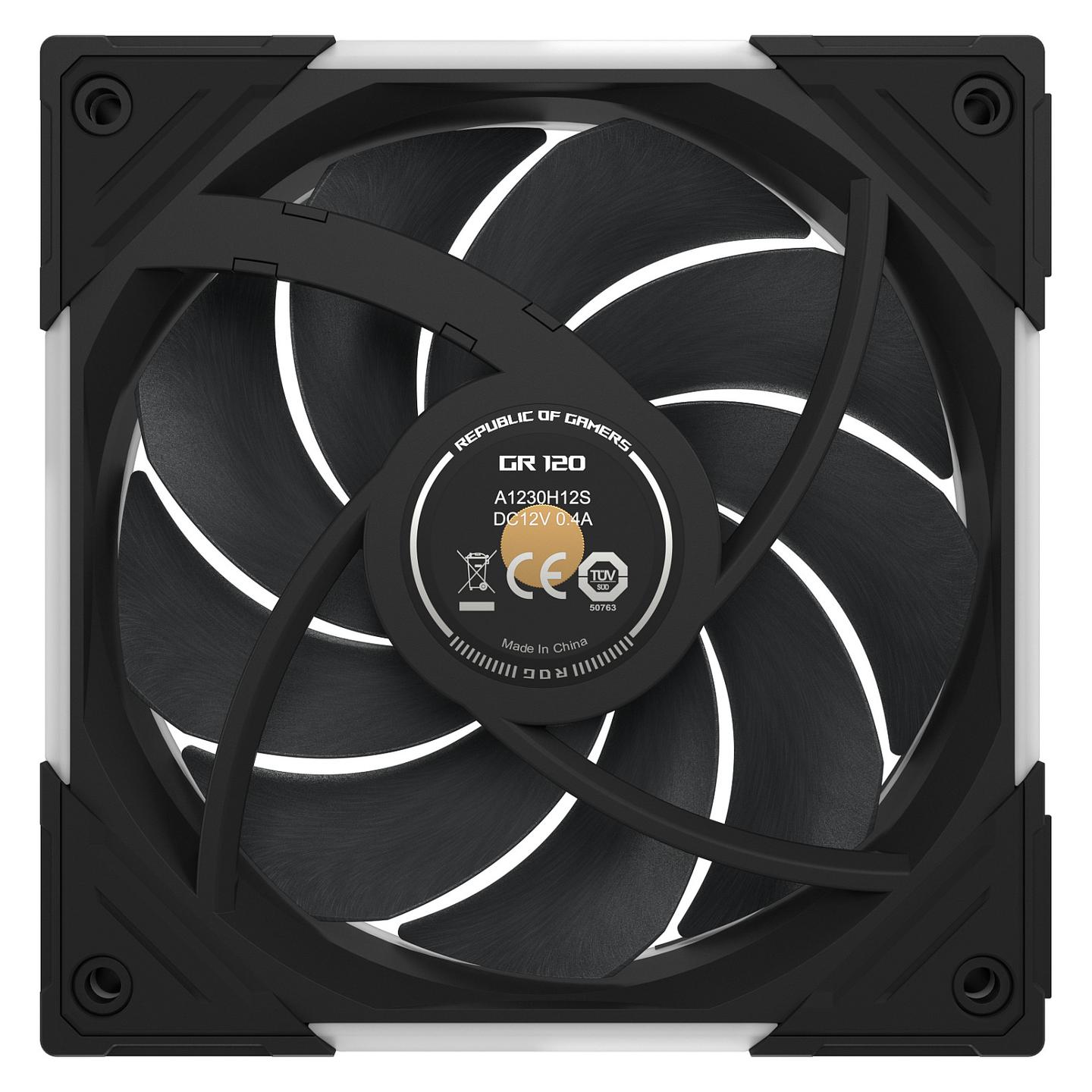 Ftohës për Kasë ASUS ROG Eurux GR120 ARGB, 120mm, PWM, Single Pack - Zezë - 13