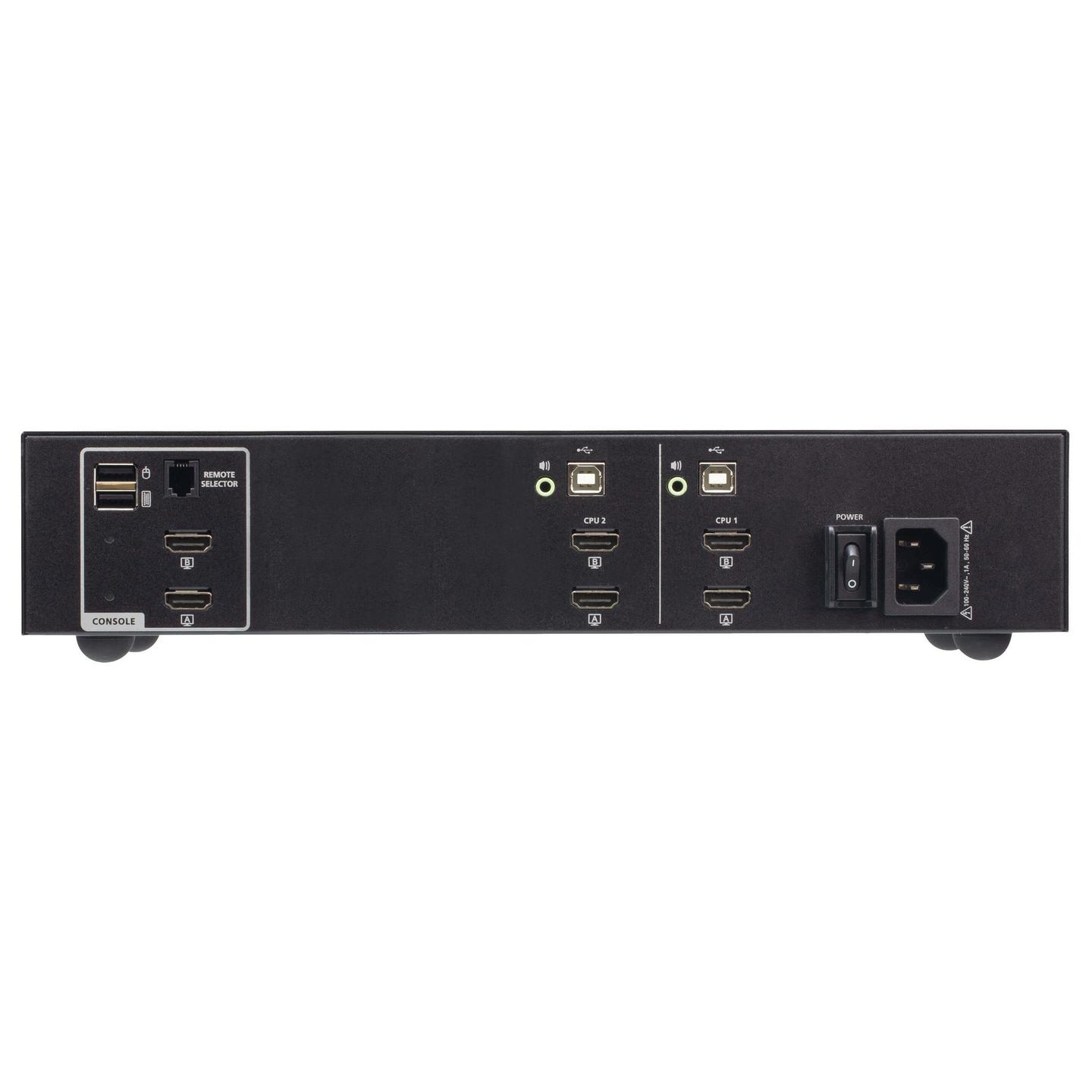 Switch KVM ATEN CS1142H4 / 2-Port / HDMI / Dual Display / 4K 60Hz - Zezë - 2