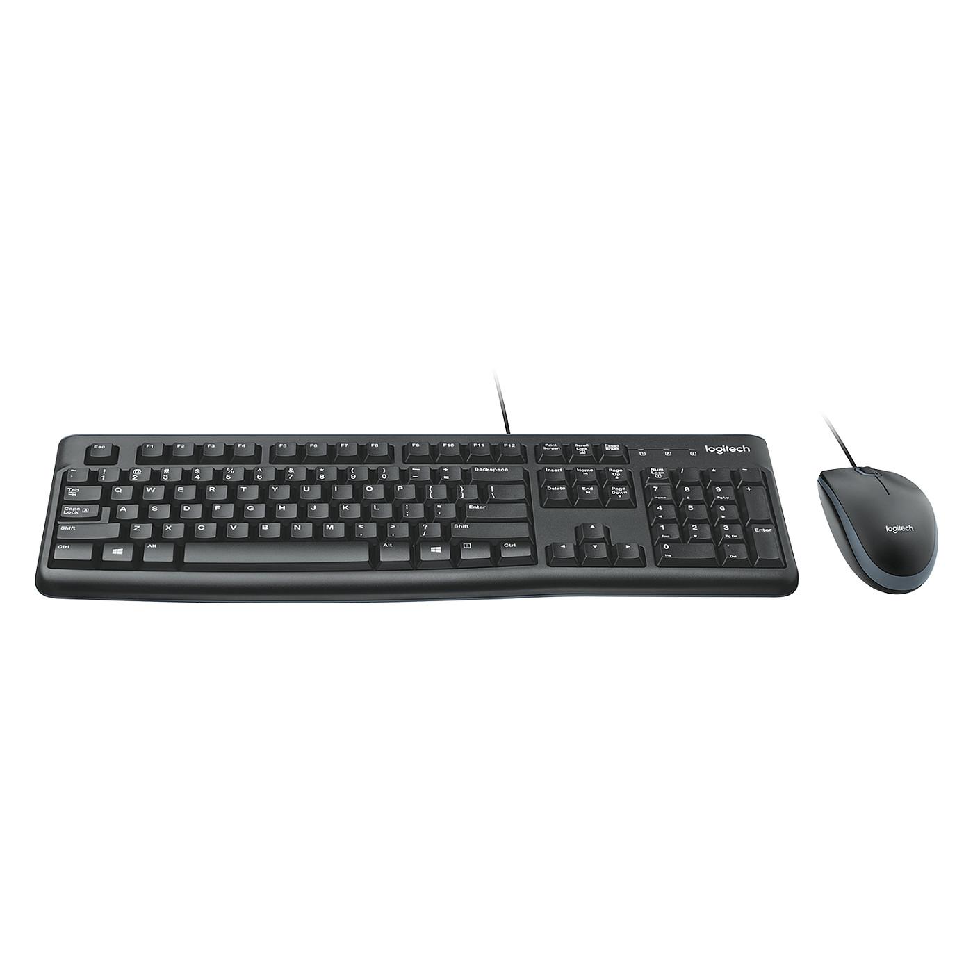 Combo (Tastierë & Maus) Logitech MK120, USB, Full Size, QWERTY US International, 1000 DPI, 3 Butona - Zezë - 2