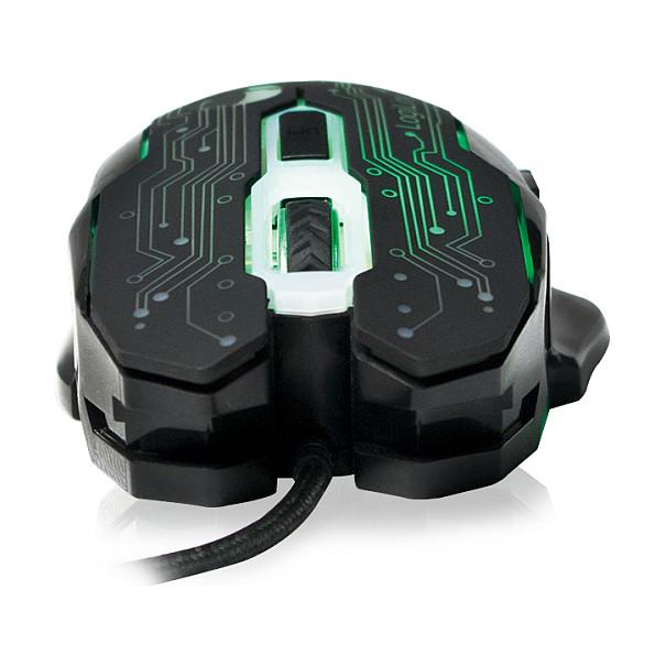 Maus Gaming LogiLink ID0137 / USB / Optik / 2400 DPI / 6 Butona / LED - Zezë/Blu - 6