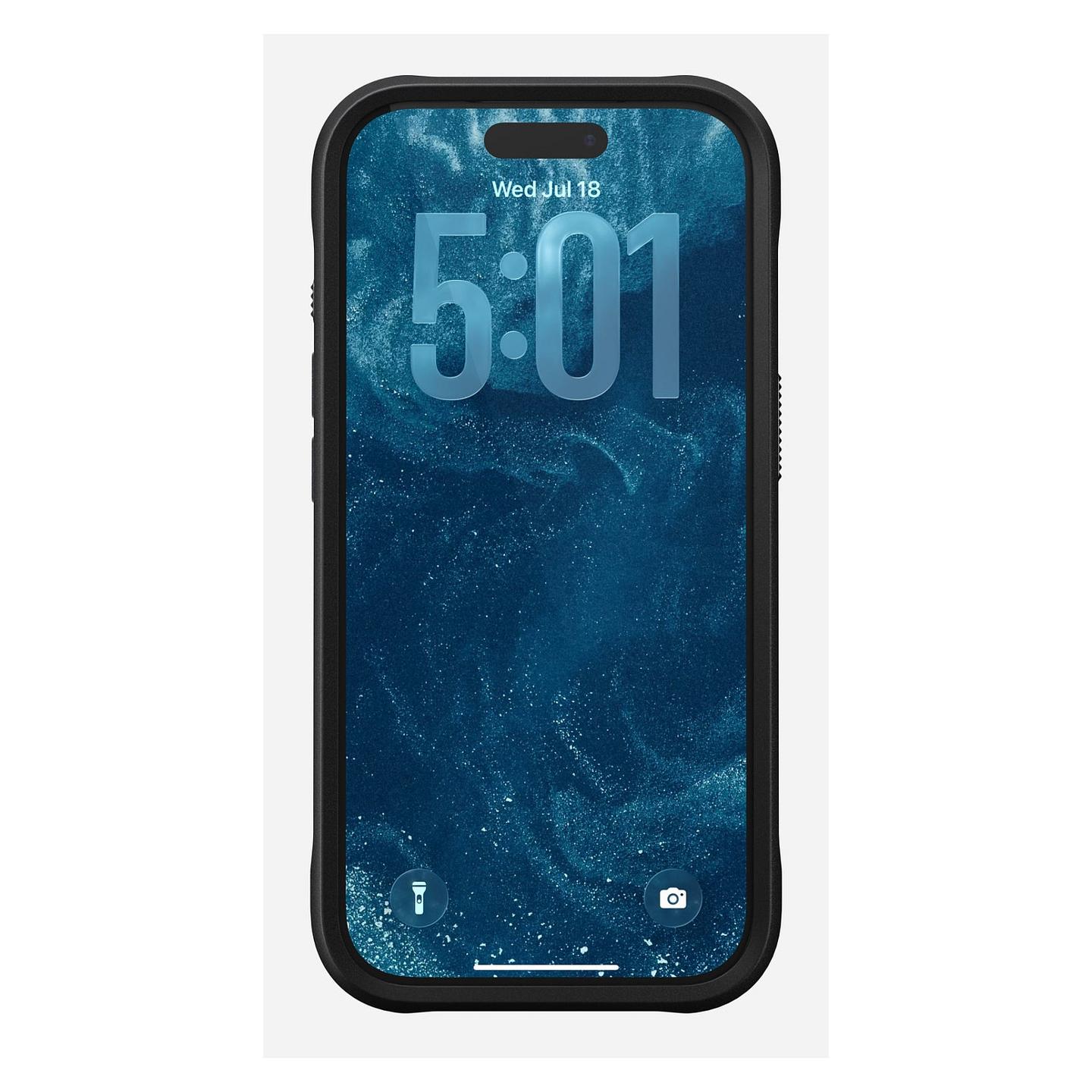 Case për Telefon Nomad Rugged Leather / iPhone 17 Pro 6.3" / Lëkurë Horween / Polikarbonat + TPU / MagSafe + Qi2 / Mbrojtje deri 4.5 m - Kafe - 5
