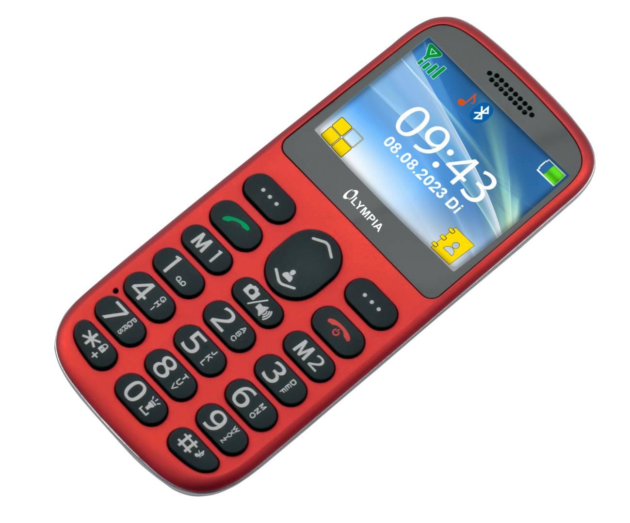 Telefon i thjeshtë Olympia SUN 2223 / 2.31" / Dual SIM / Bluetooth / FM Radio / SOS / Kamera 0.3MP - Kuqe - 4
