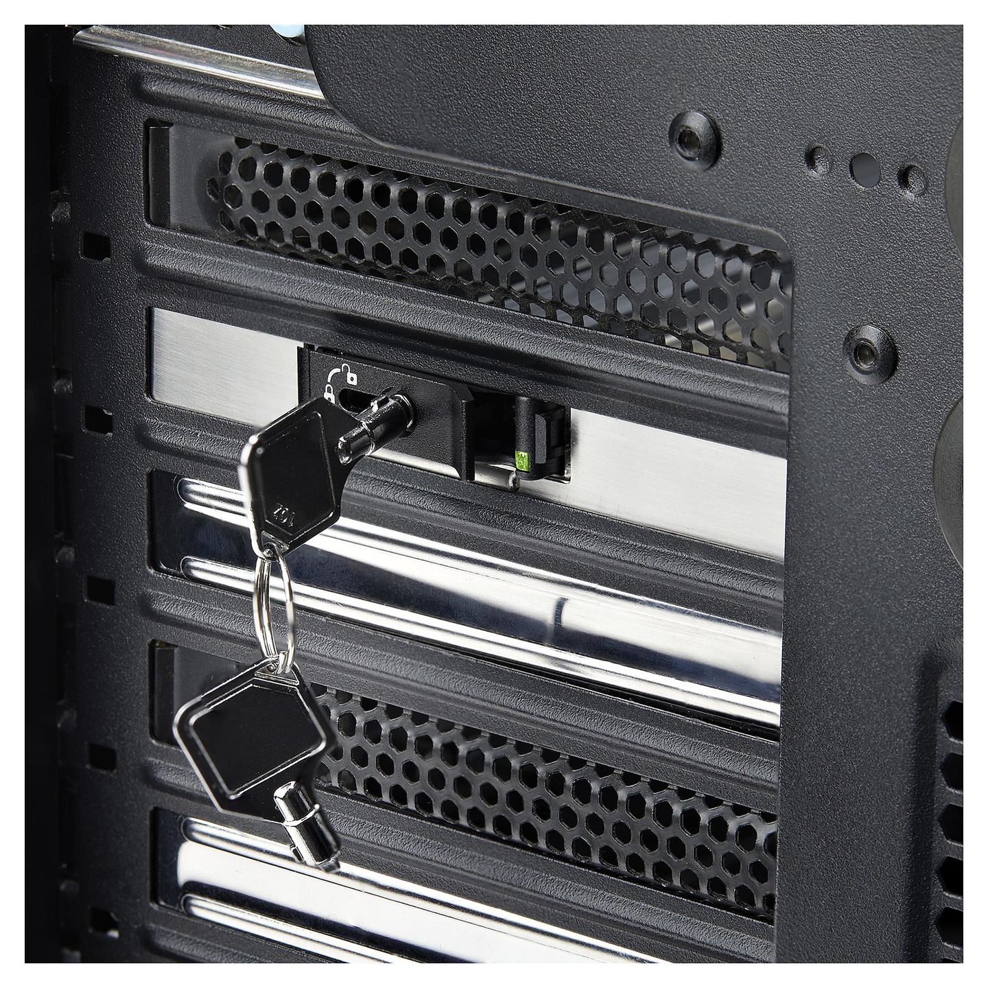 Adapter PCIe për SSD M.2 NVMe StarTech.com M2-REMOVABLE-PCIE-N1, PCIe 4.0 x4, 64Gbps, Sirtar i Lëvizshëm, Kyçje me Çelës - Argjend/Zezë - 8