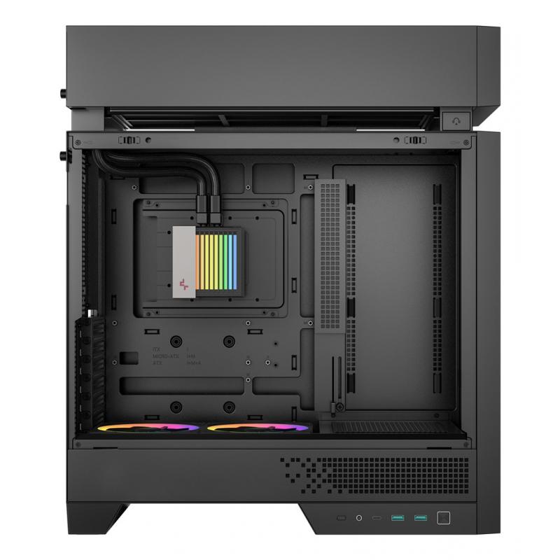 Kasë DeepCool CL6600 / Mid-Tower ATX / Tempered Glass / Me AIO 360mm ARGB / 2x120mm ARGB – Zezë - 3