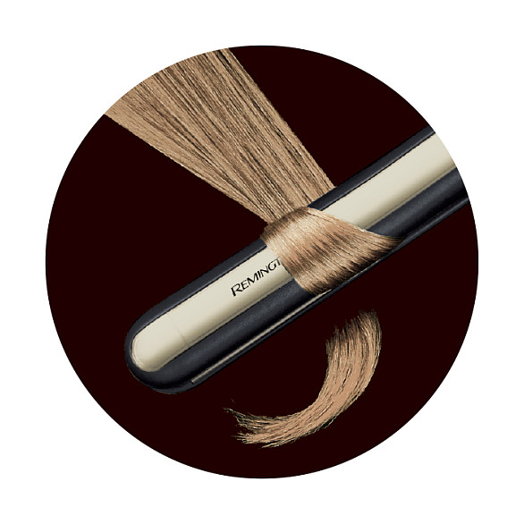 Drejtuese për flokë Remington S6500 Sleek & Curl / Advanced Ceramic / 110mm / 150–230°C / LCD / 15 Sek / 60 Min – Zezë/Ari - 4