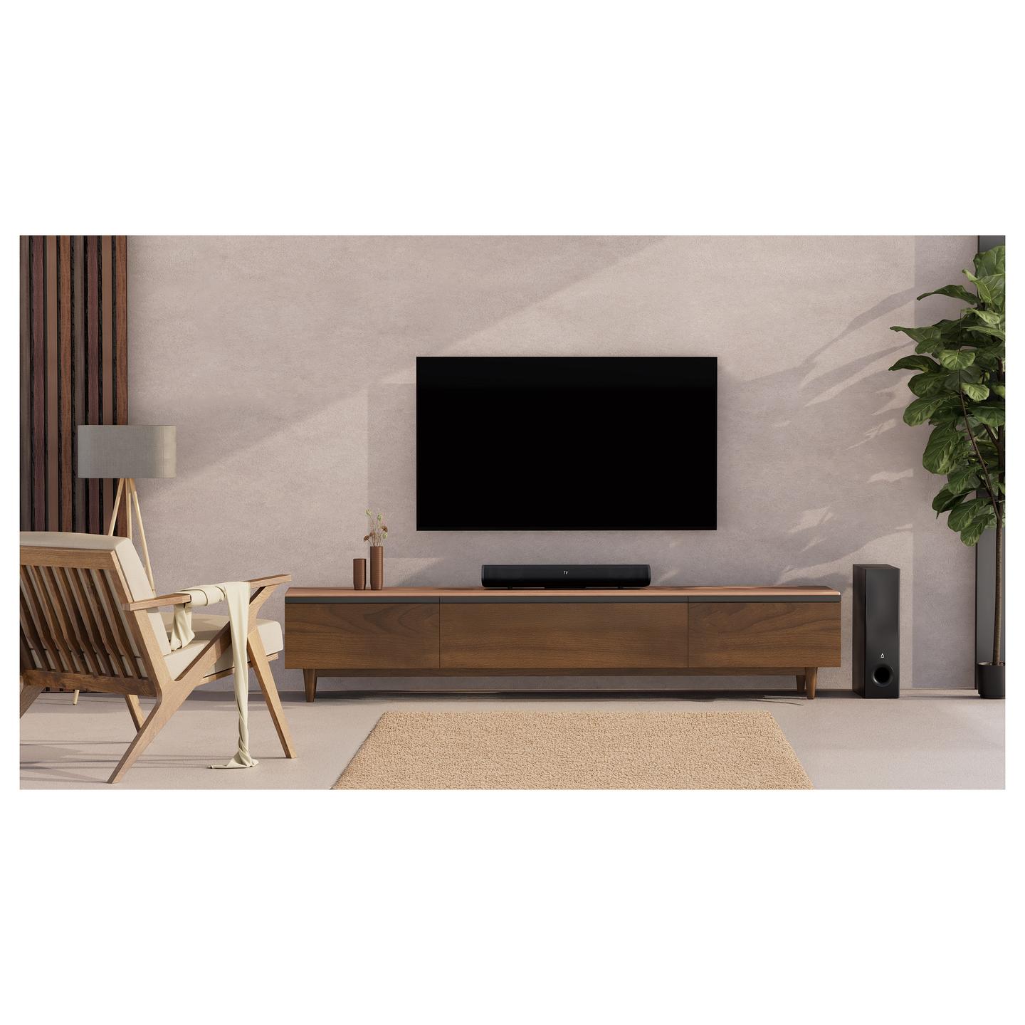 Soundbar Creative Stage Pro, 2.1 kanale, Dolby Audio, 80 W RMS, Bluetooth 5.3, HDMI ARC, USB-C, Subwoofer - Zezë - 4