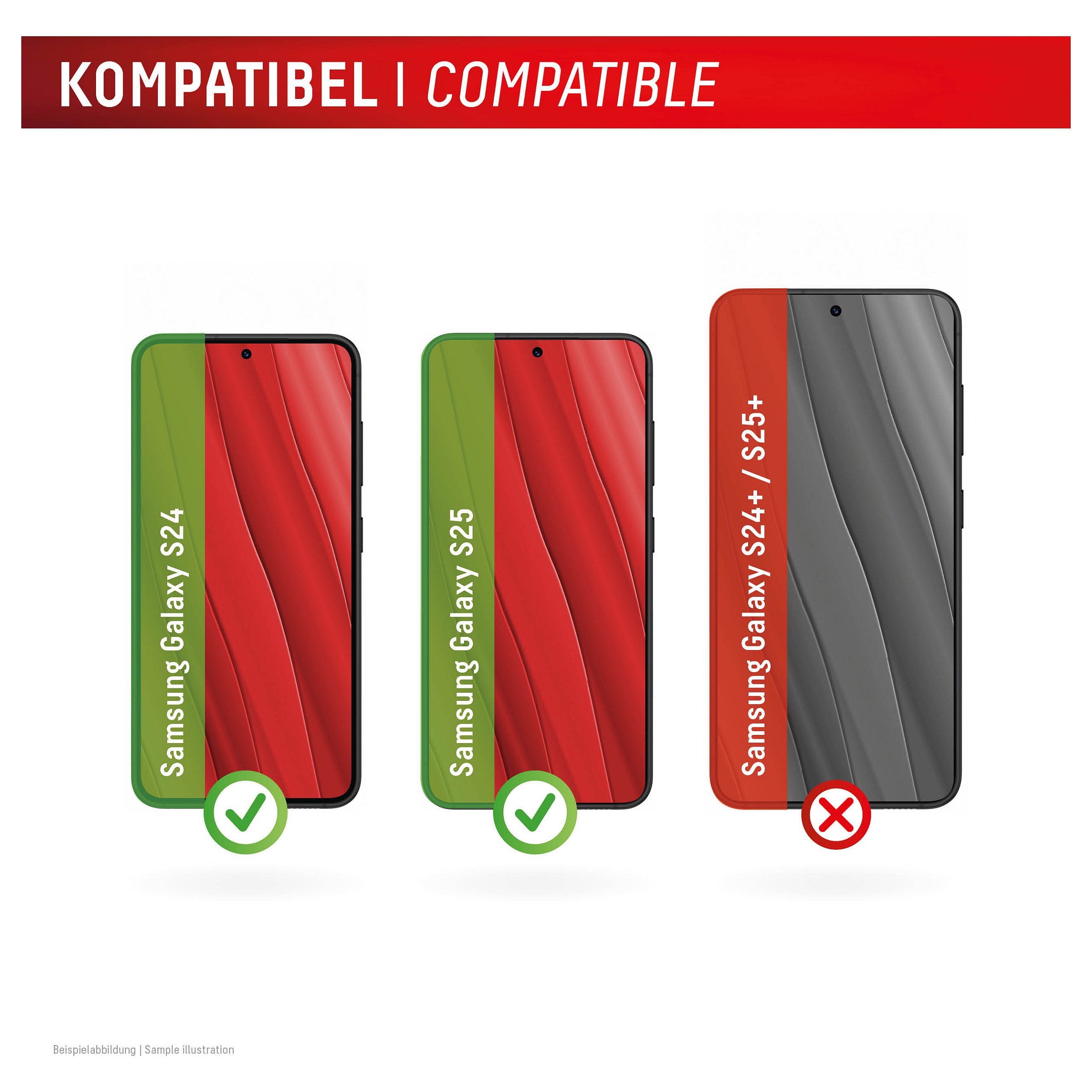 Mbrojtëse për ekran Displex 01895 / Samsung Galaxy S24 / Galaxy S25 / Xham Tempered Glass 10H – Transparente - 6