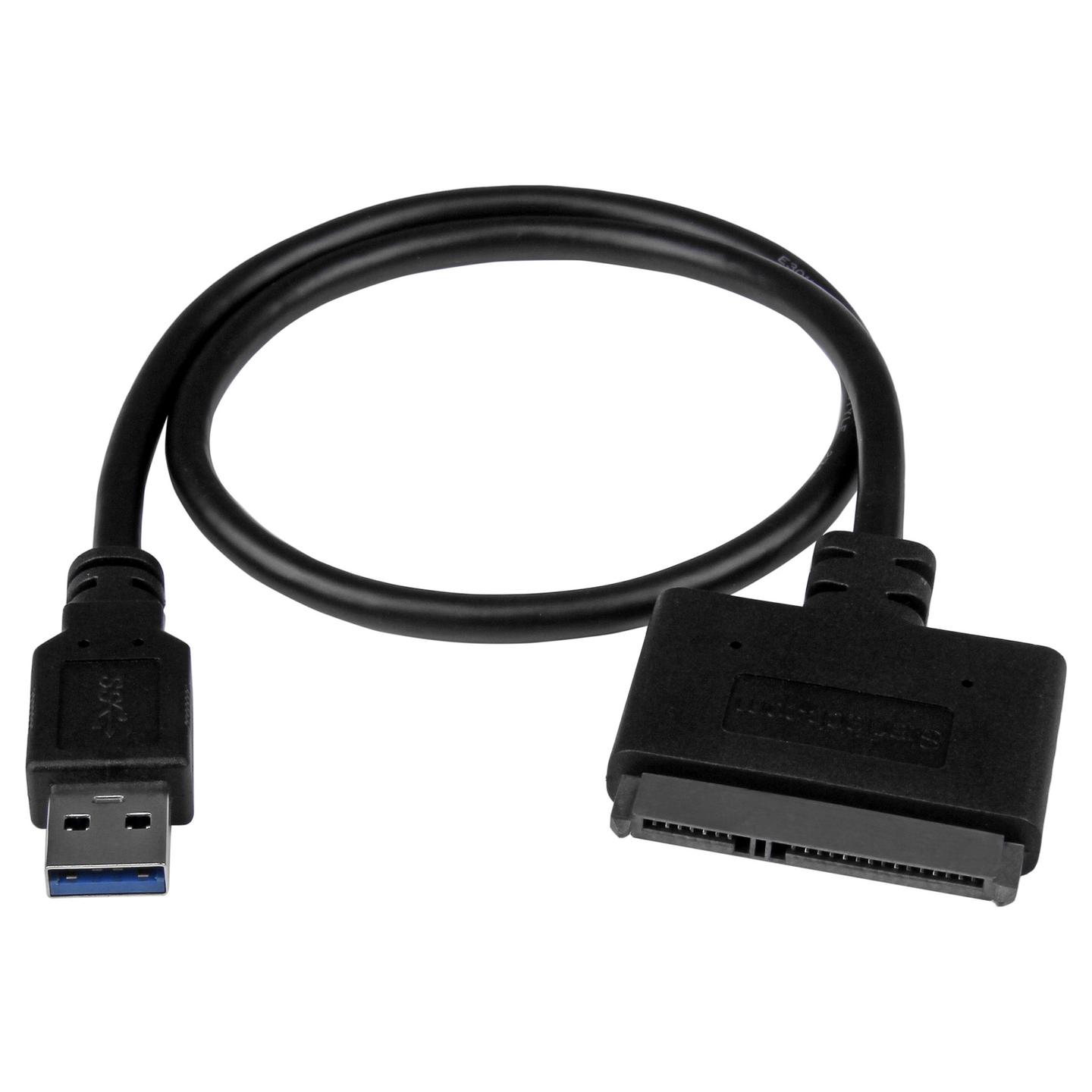 Kabllo USB StarTech.com USB312SAT3CB, USB 3.1 Gen 2, USB-A në SATA 2.5", 10 Gbps, UASP, 0.5 m - Zezë - 5