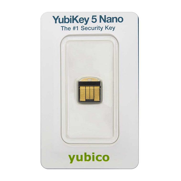 Çelës Sigurie YUBICO YubiKey 5 Nano / USB-A - Zezë/Ari - 3