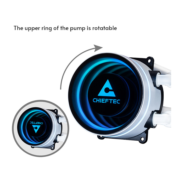 Ftohës për Procesor Chieftec CLC-360-RGB-W / 360mm - Bardhë - 6