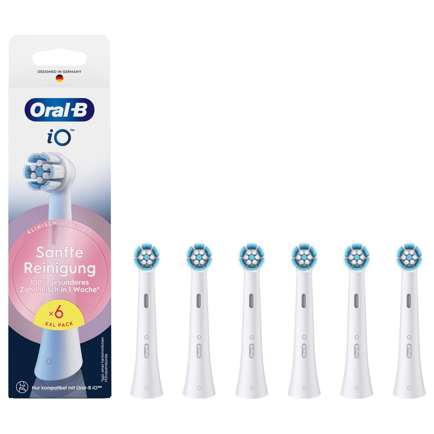 Koka Zëvendësuese për Furçë Dhëmbësh Oral-B iO Sanfte Reinigung / 6 Copë / Fije të Buta / Për Oral-B iO – Bardhë - 11