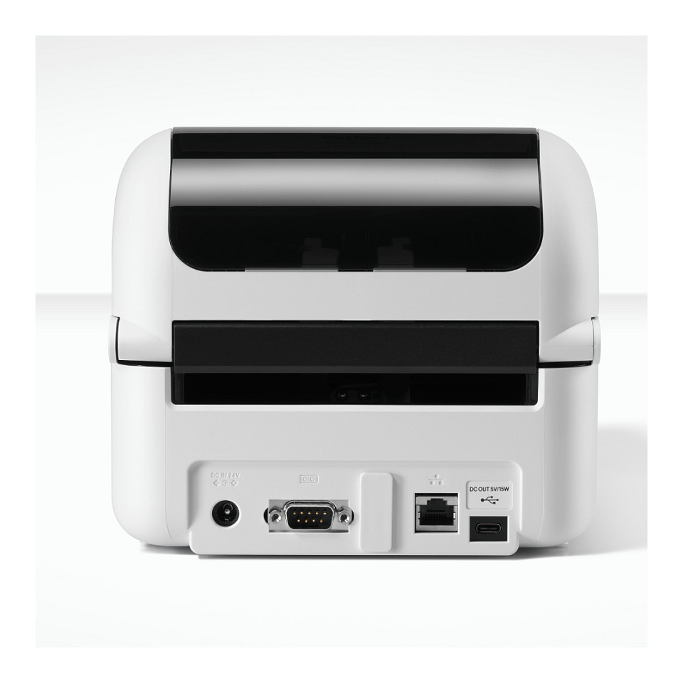 Printer Label Brother TD-4425DN / Direct Thermal / 203 DPI / 203 mm/s / 104 mm / 256 MB / 64 MB Flash / Ethernet / USB / RS-232 - Bardhë/Hiri - 3
