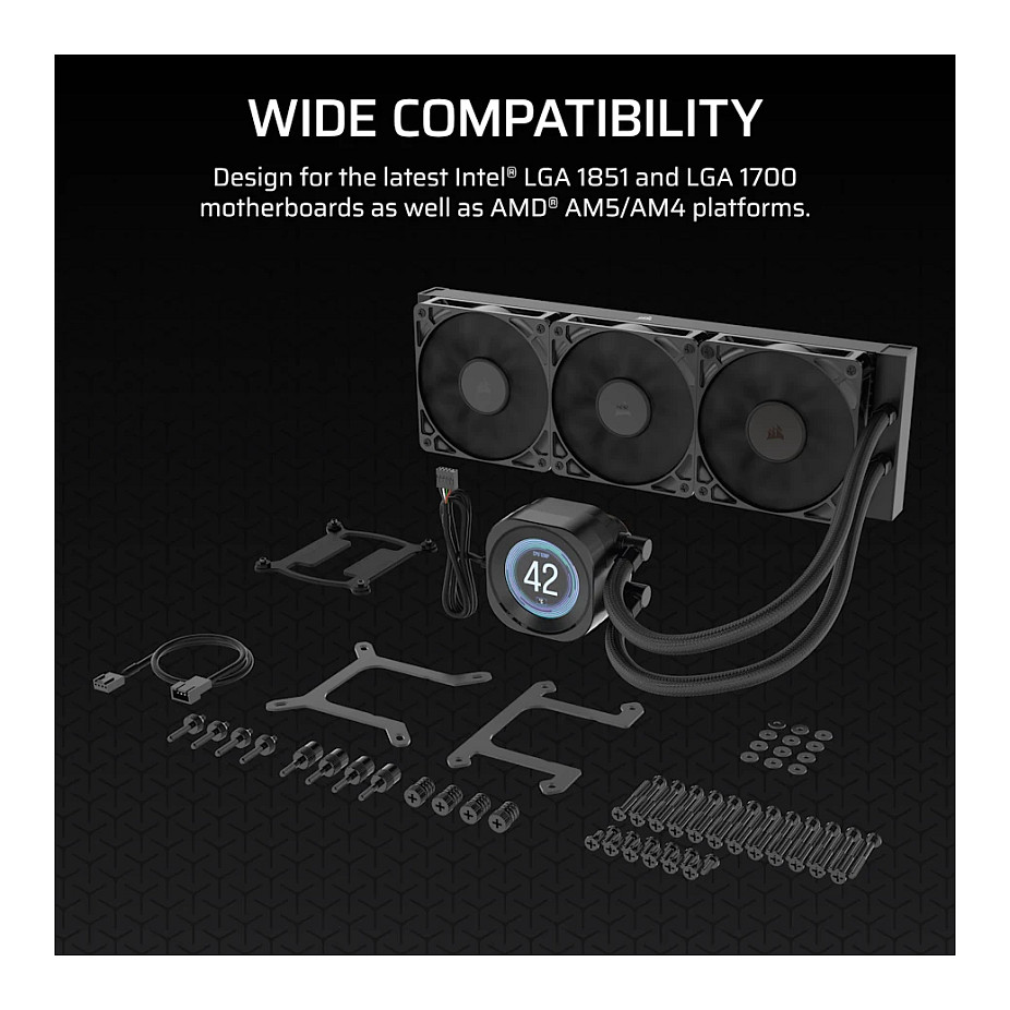 Ftohës për Procesor Corsair Nautilus 360 RS / AIO / 360mm / 3x120mm / ARGB - Zezë - 8