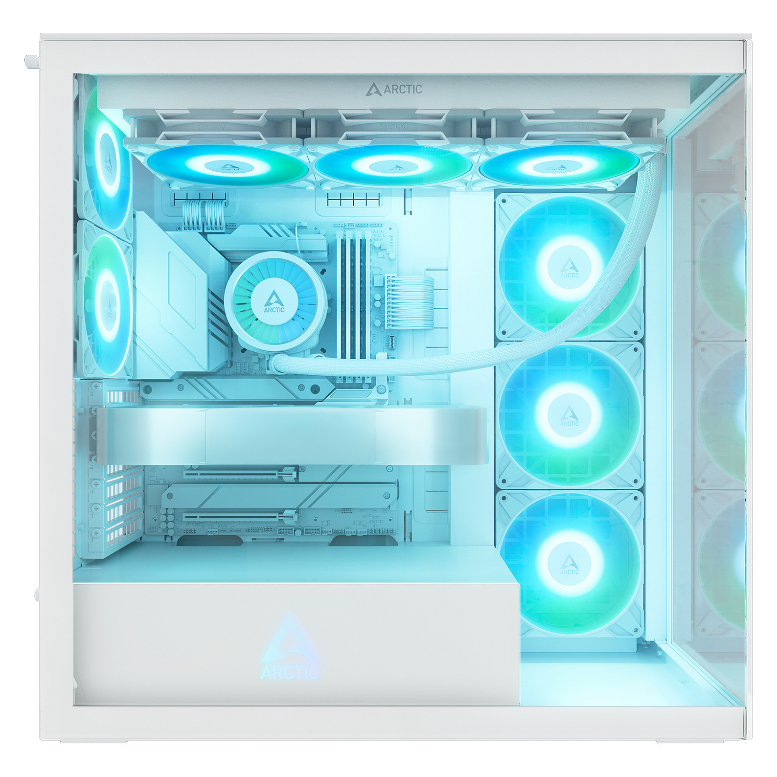 Kasë PC ARCTIC Xtender / Midi Tower / E-ATX / 3x 140mm + 2x 120mm ARGB Fan / Tempered Glass - Bardhë - 4