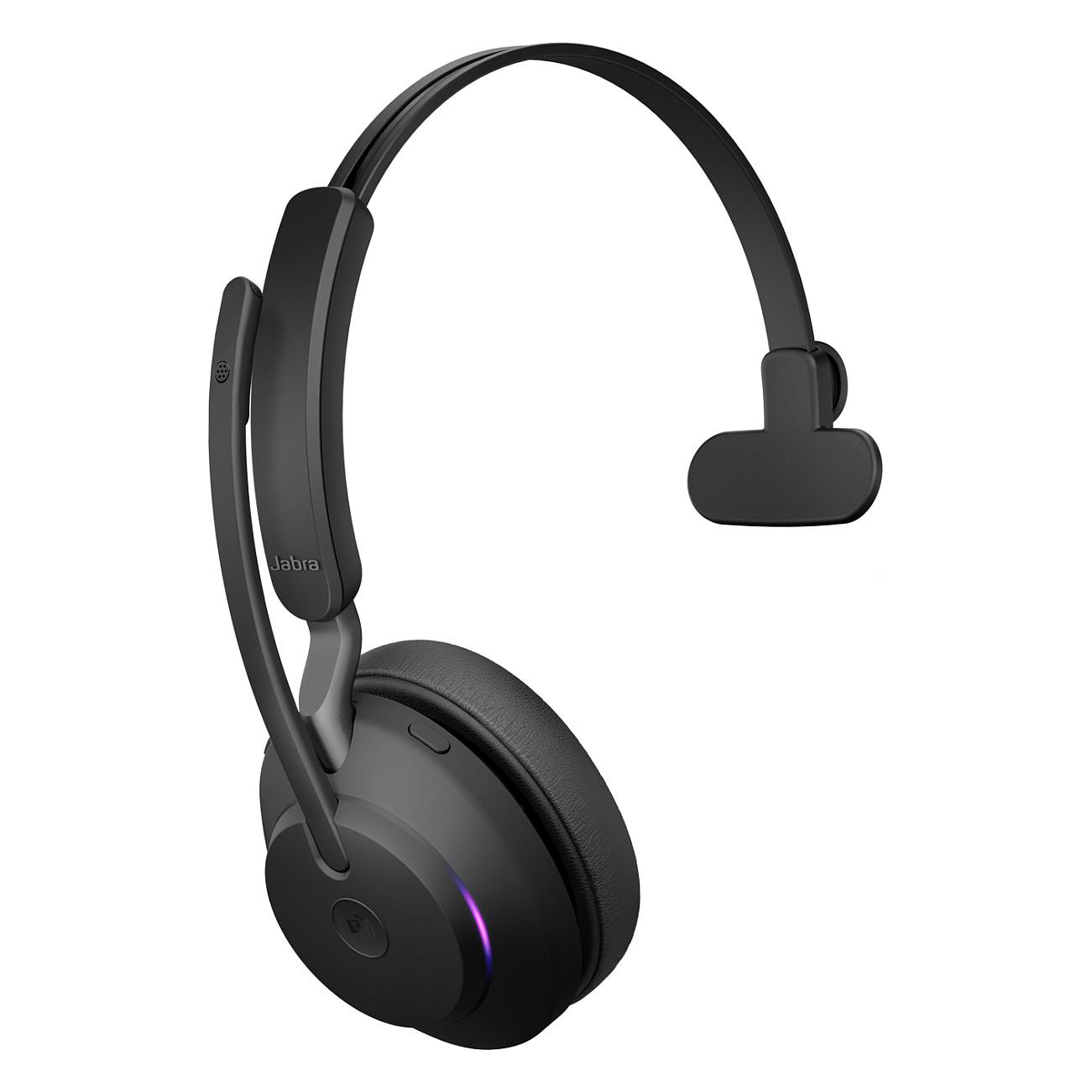 Kufje pa kabllo Jabra Evolve2 65 / Bluetooth / USB-A / Me bazë karikimi / Business Headset / 3 Mikrofona – Zezë - 2