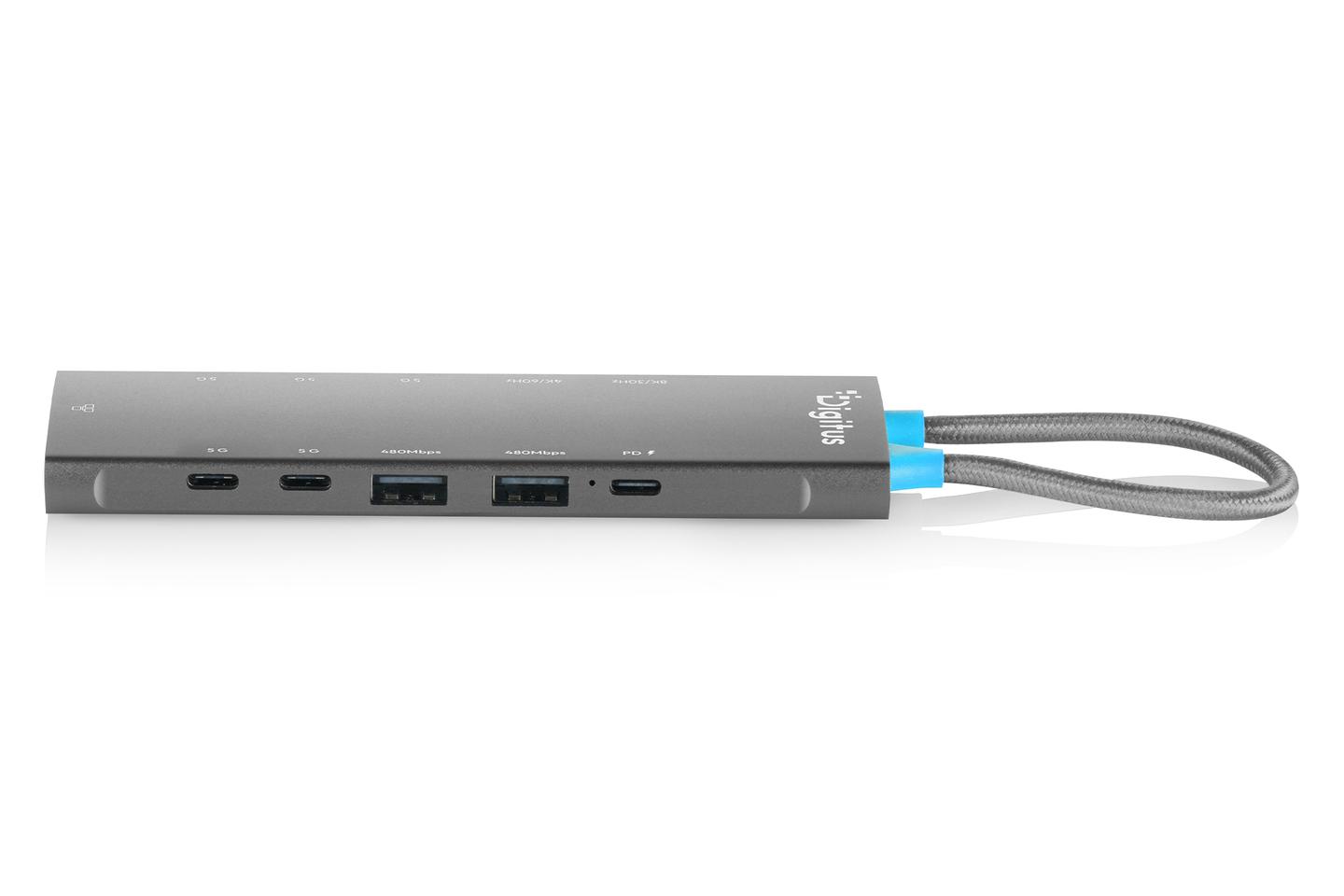 Docking Station DIGITUS DA-70923, 2× HDMI, 3× USB-A, 2× USB-C, 2× USB-A, Gigabit Ethernet, USB-C PD 100W - Hiri - 2