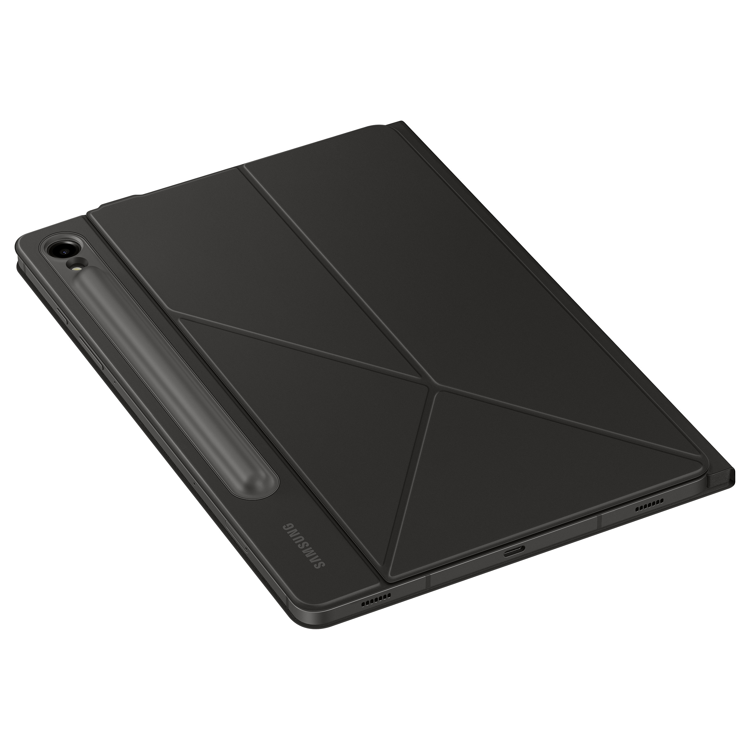 Case për Smart Book Samsung për Galaxy Tab S9 / 2 mënyra shikimi / Magnetik / Auto Wake & Sleep - Zezë - 3