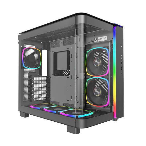 Kasë PC Montech KING 95 PRO / Midi Tower / ATX / 6x ARGB Fan / Tempered Glass – Zezë