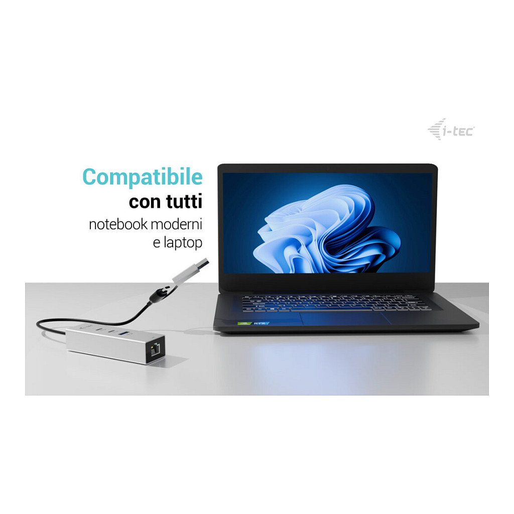 Hub i-tec CAMETALG325HUB / 2x USB-C / 1x USB-A / 2.5GbE – Argjend - 8