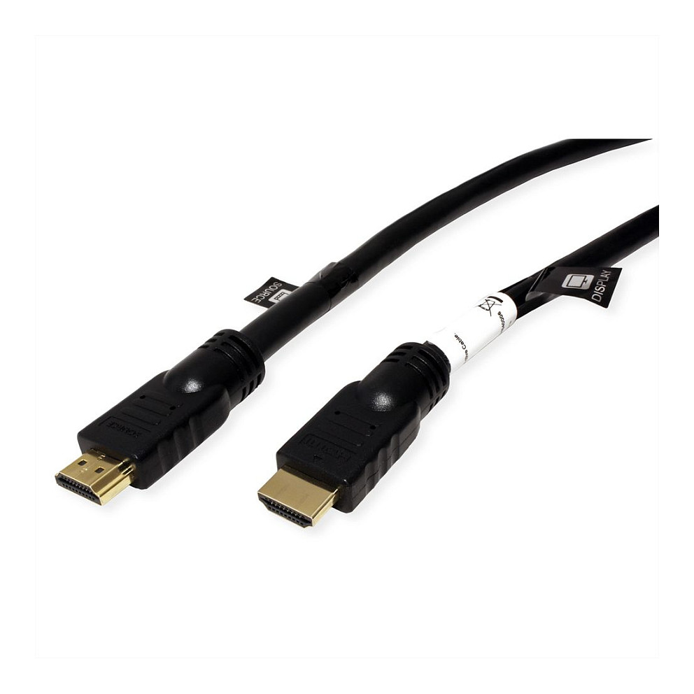 Kabllo HDMI ROLINE 14.01.3455 / HDMI në HDMI / 20m / 4K 60Hz / Repeater - Zezë - 2