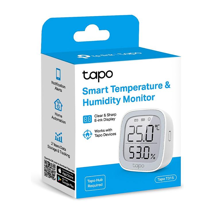Sensor Inteligjent TP-Link Tapo T315, Temperaturë dhe Lagështi, Ekran E-Ink 2,7", Wireless 868 MHz - Bardhë - 2