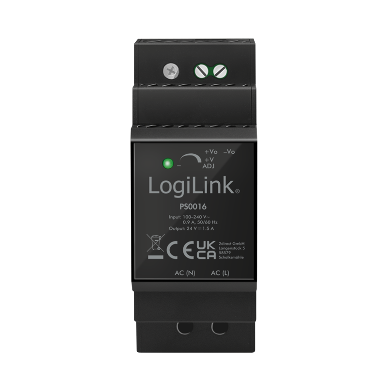 Furnizues Energjie LogiLink PS0016 / 36W / 24V / DIN Rail – Zezë - 2