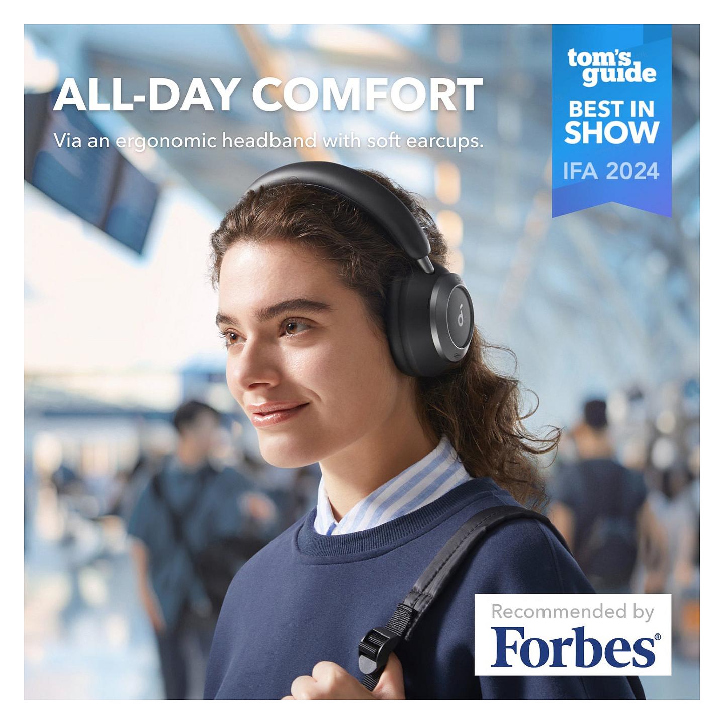 Kufje pa Kabllo Soundcore Space One Pro, Over-Ear, Bluetooth 5.3, ANC - Zezë - 6