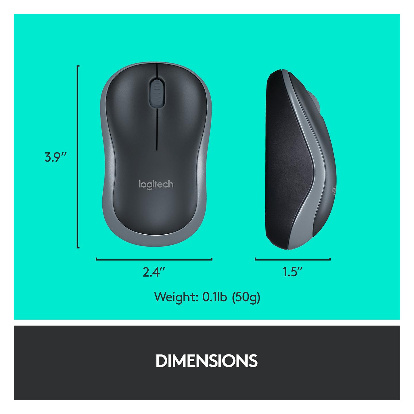 Combo (Tastierë & Maus) Logitech MK270 / QWERTZ CH / Wireless 2.4 GHz / Maus Optik / 1000 DPI / USB Nano-Receiver - Zezë - 14