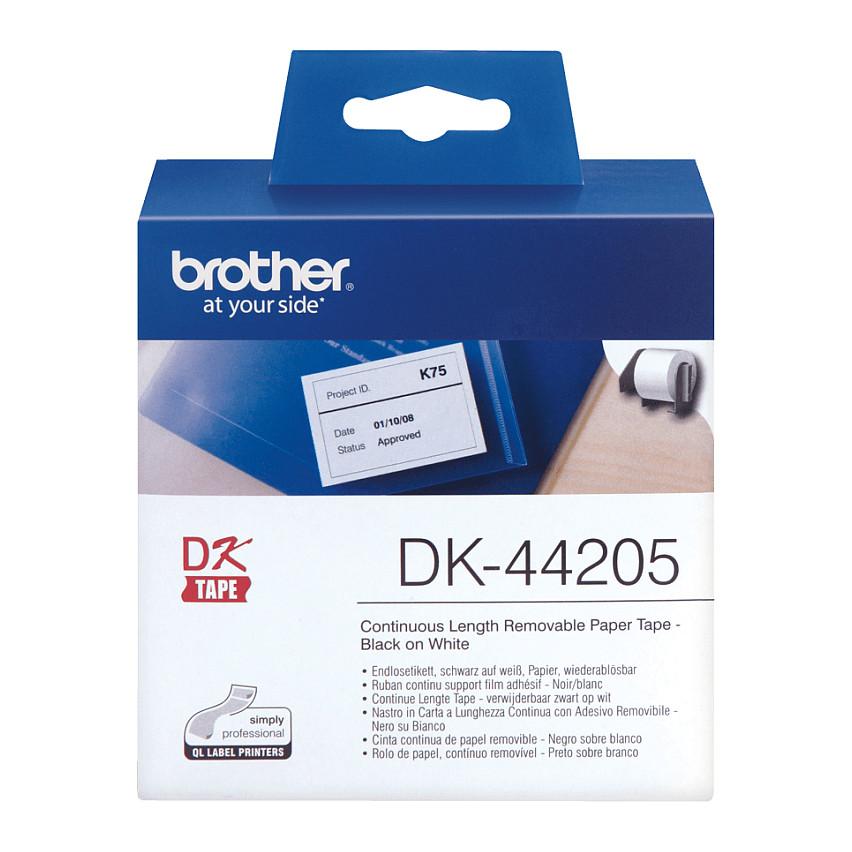 Shirit për Printer Brother DK-44205 / 62 mm × 30.48 m - Zezë mbi Bardhë - 2