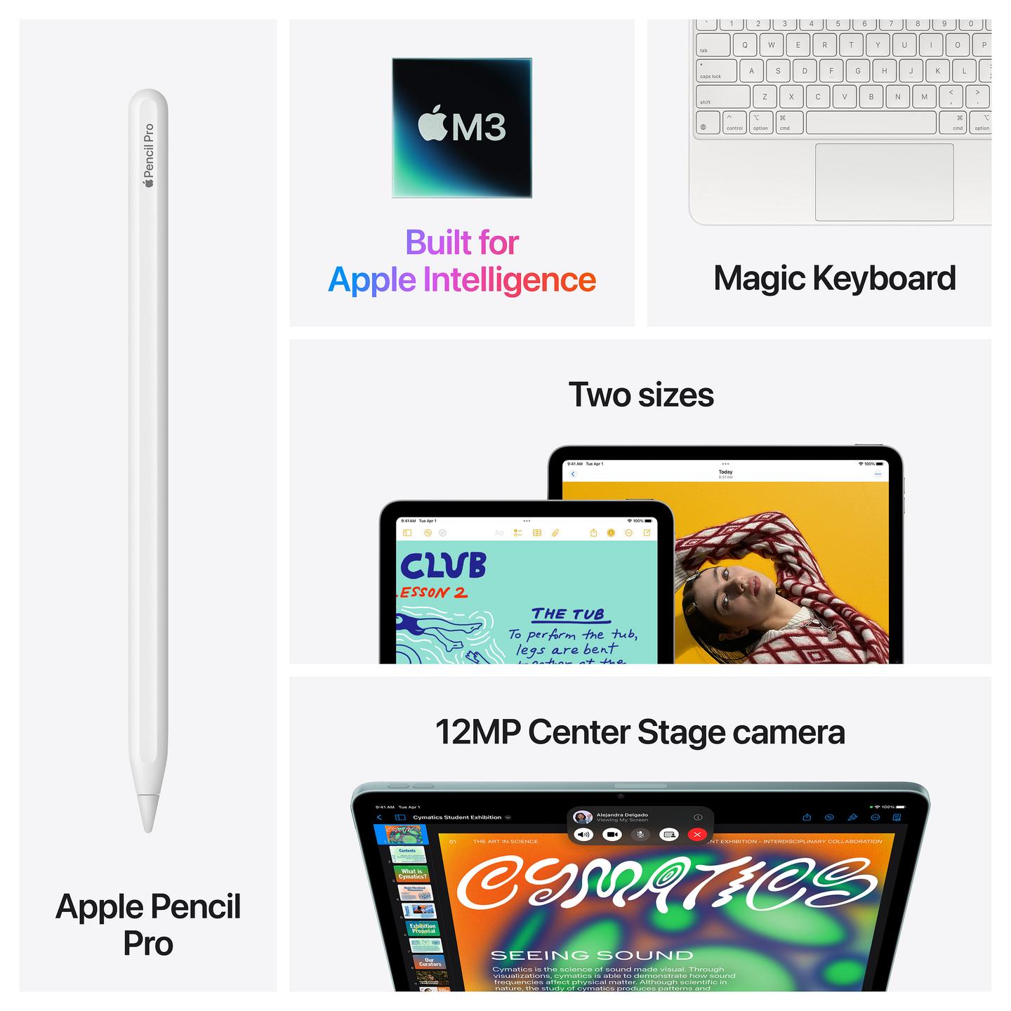 Apple iPad Air M3, 11", Wi-Fi + Cellular, 128GB - Space Grey - 9