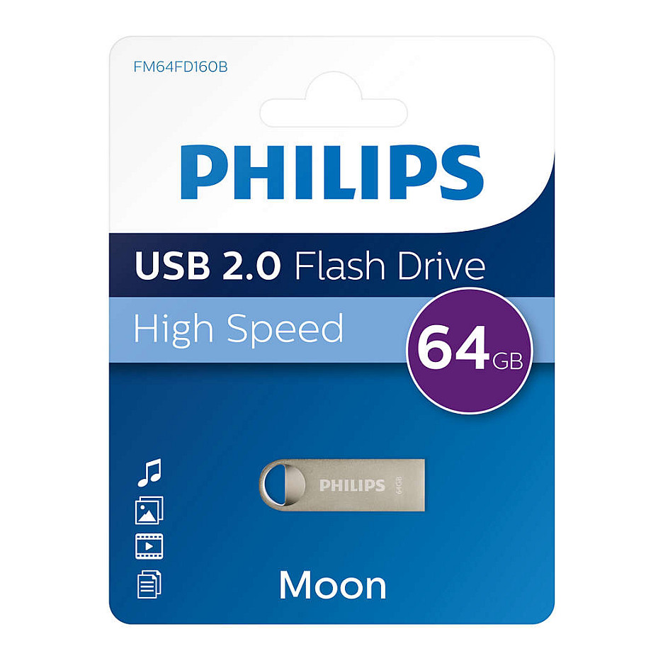 USB Flash Drive Philips Moon Edition 2.0 / 64GB / USB Type-A / USB 2.0 - Argjend - 3