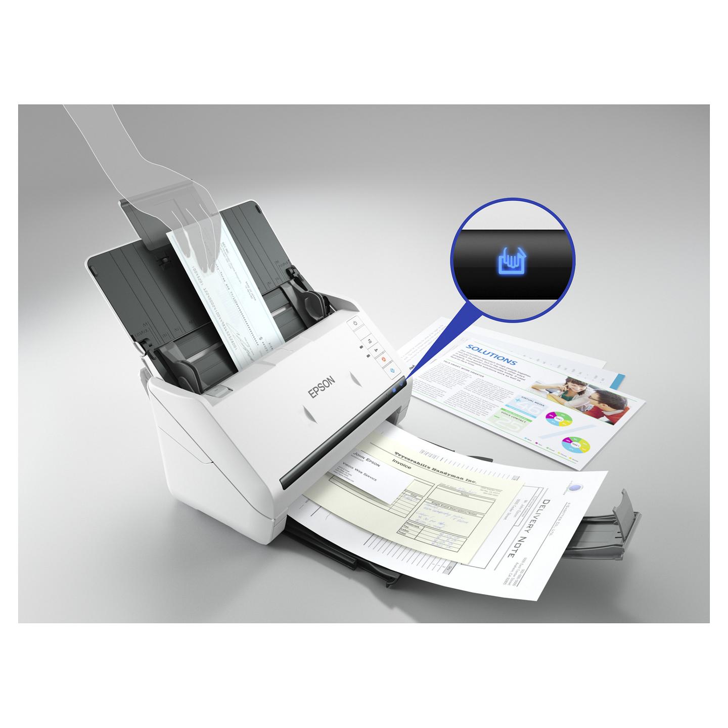 Skaner Dokumentesh Epson DS-770 II / Sheet-fed / Duplex / ADF 100 Fletë / 45 ppm / 90 ipm / 600x600 DPI / USB 3.2 - Bardhë - 2