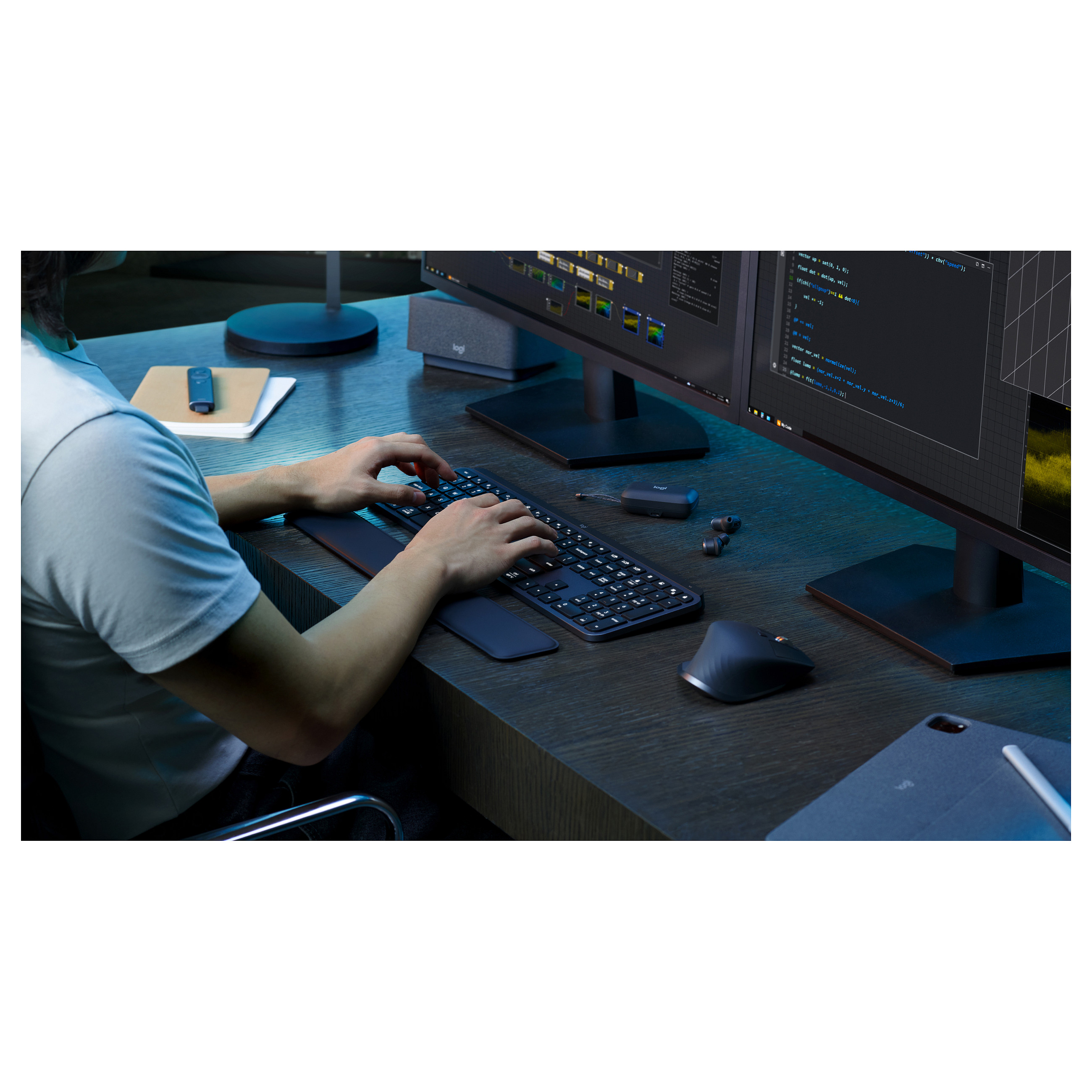 Combo (Tastierë & Maus) Logitech MX Keys S / Wireless Bluetooth & Logi Bolt / Multi-Device / MX Master 3S – Zezë - 5