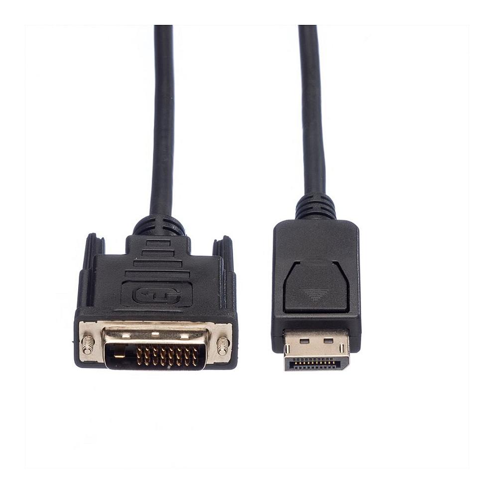 Kabllo DisplayPort VALUE 11.99.5614 / DisplayPort 1.1 në DVI-D / 1m / Full HD 60Hz - Zezë - 3