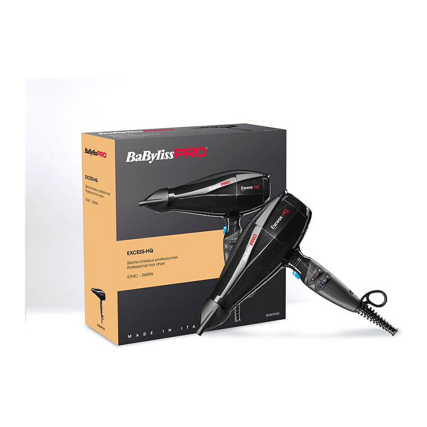 Tharëse për flokë BaByliss PRO Excess-HQ BAB6990IE / 2600W / AC / Ionic / 152 km/h / 1082 Pa / 6 Cilësime / 555g – Zezë - 6
