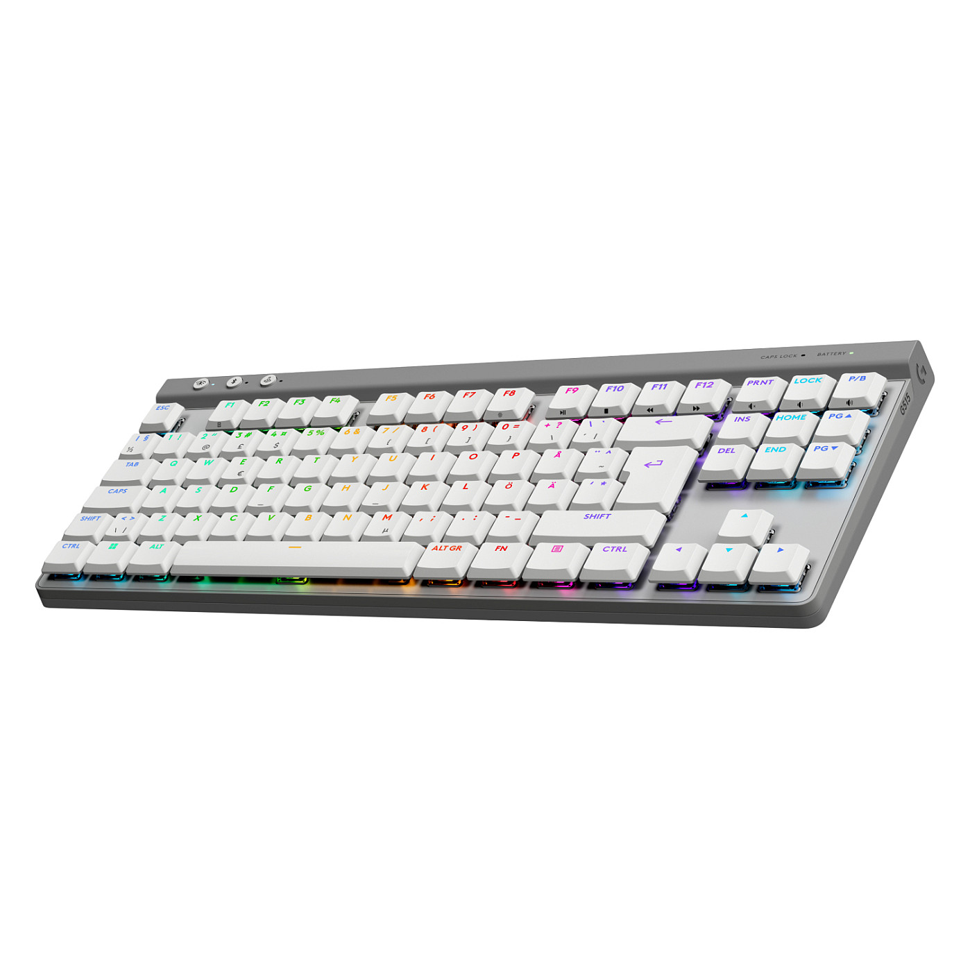 Tastierë Gaming Logitech G 920-012551 / Wired & Wireless / QWERTY / Mekanike / RGB LED - Bardhë - 3